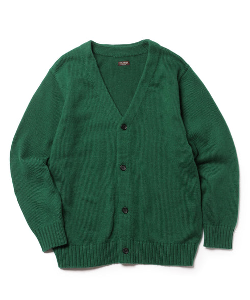 MR.OLIVE/12G POLYESTER KNIT / PLAIN STITCHING CARDIGAN ミスターオリーブ/12ゲージポリエステルニット / カーディガン)